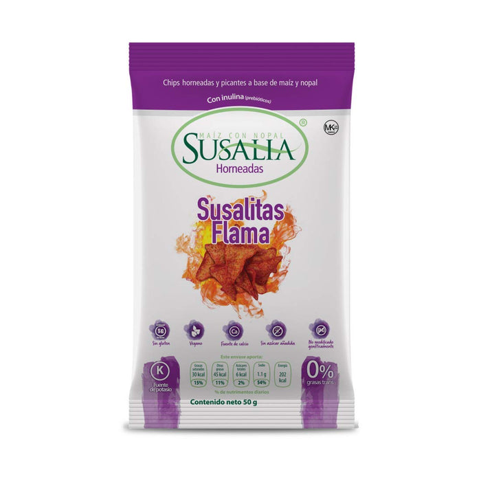 Susalia Baked Cactus and Corn SUSALITA FLAMA 50GR - Case with 12 Bags of 1.76 oz
- Nativo