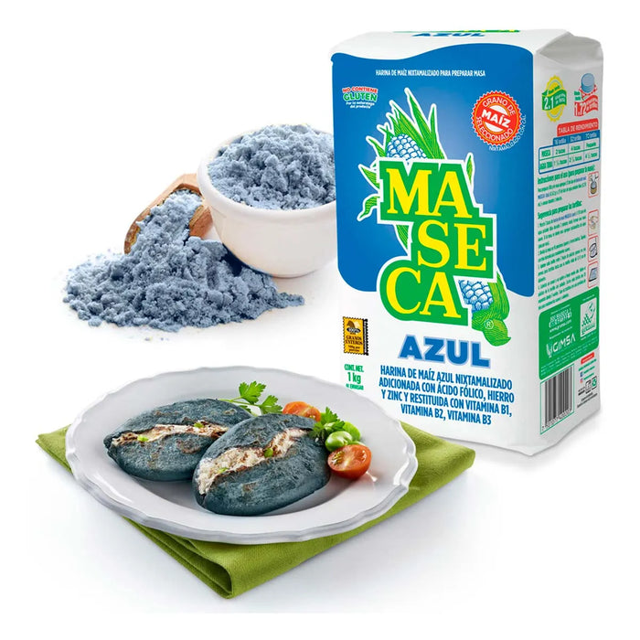 Maseca Blue Corn Flour Masa for Tortillas - 2.2 lbs - Nativo