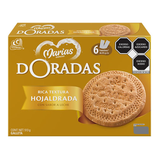 Gamesa Marias Doradas. Delicious Mexican Traditional Cracker Cookies 6Pack 513grs - Nativo