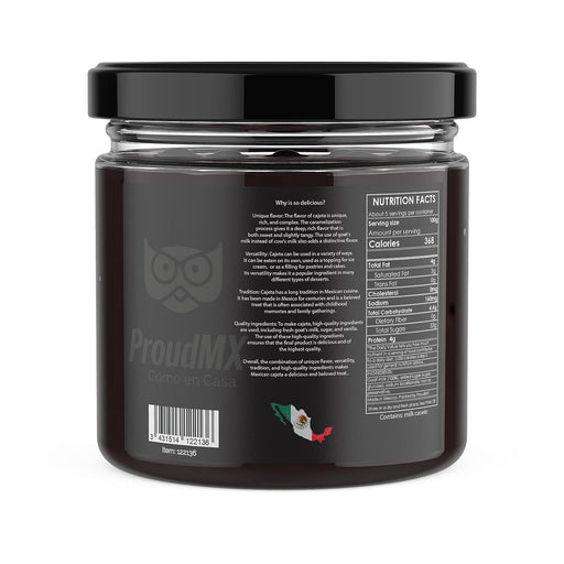 ProudMX Cajeta Quemada Mexicana - Mexican candy caramel made with Goat Milk, caramelo party snacks deserts 17.6oz (500g) - Nativo