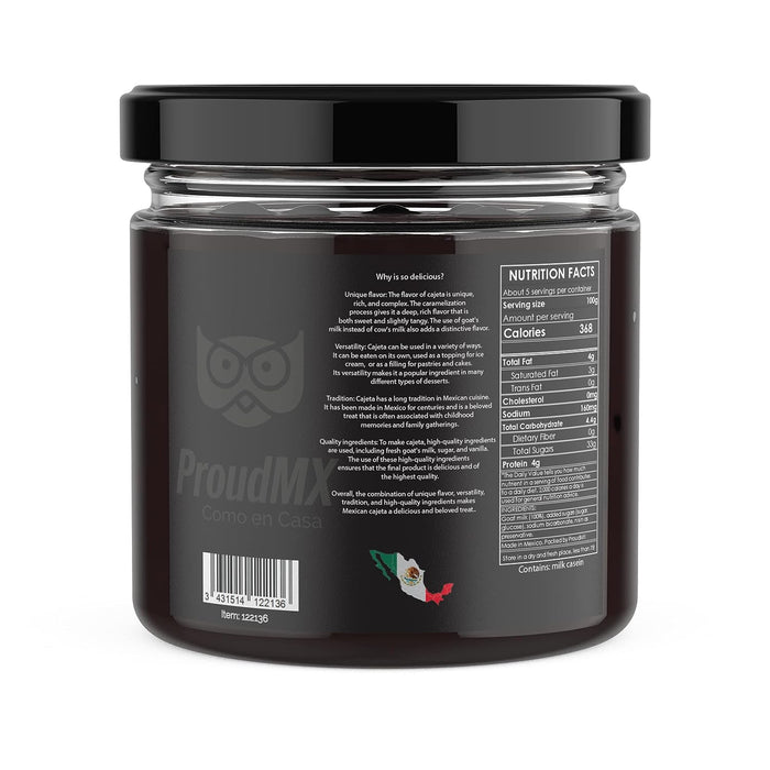 ProudMX Cajeta Quemada Mexicana - Mexican candy caramel made with Goat Milk, caramelo party snacks deserts 17.6oz (500g) - Nativo