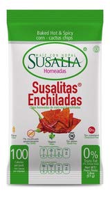 Baked Hot & Spicy corn and cactus chips Susalia Enchiladas 100 Calories Per Bag 3 Pack - Nativo