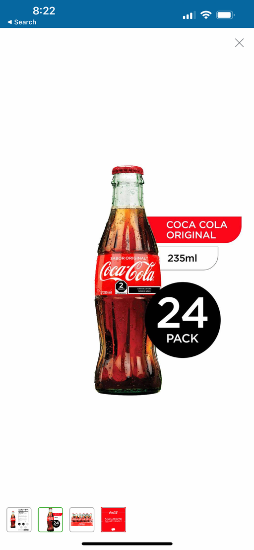 Mexican Classic Coca-Cola in glass bottle 7.95oz - Nativo