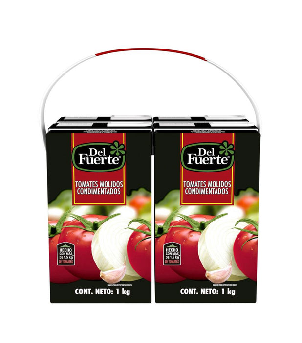 Del Fuerte Seasoned Ground Tomatoes 4 pack of 2.2 lb each - Nativo