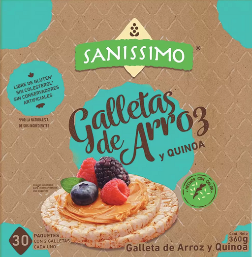 Sanissimo Rice and Quinoa Cookies 360 g - Nativo