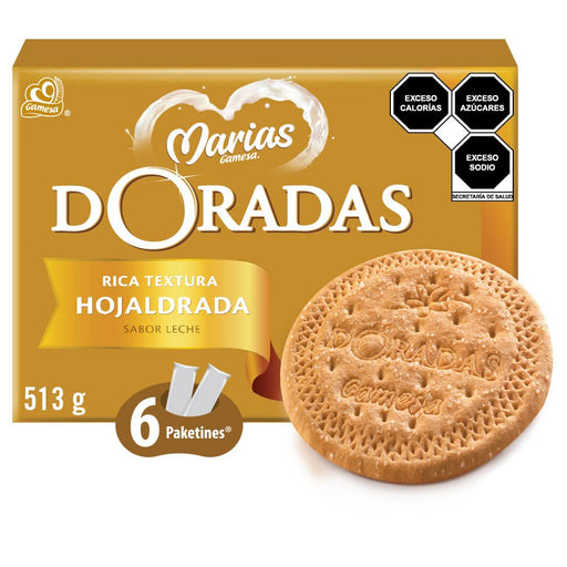 Gamesa Marias Doradas. Delicious Mexican Traditional Cracker Cookies 6Pack 513grs - Nativo