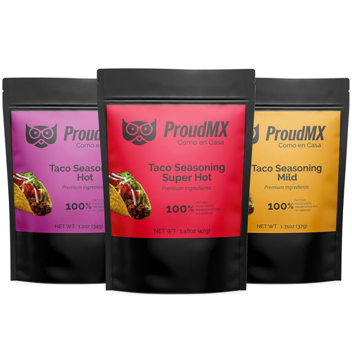 Original Taco Seasoning ProudMX - Authentic Natural Mexican Spice Blend (6 pack) Mix - Nativo