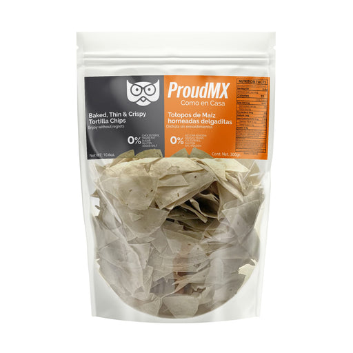 ProudMX - Healthy Tortilla Chips - Baked, Thin & Crispy Corn Tortilla Chips - Diet Friendly - Free Cholesterol, Trans Fat, Sugar, Gluten and Added Salt - 10.6oz Pack - Low carbs - - Nativo