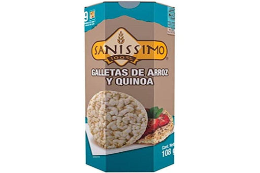 SANISSIMO Galleta de Arroz y Quinoa, 9 piezas, 108g - Nativo