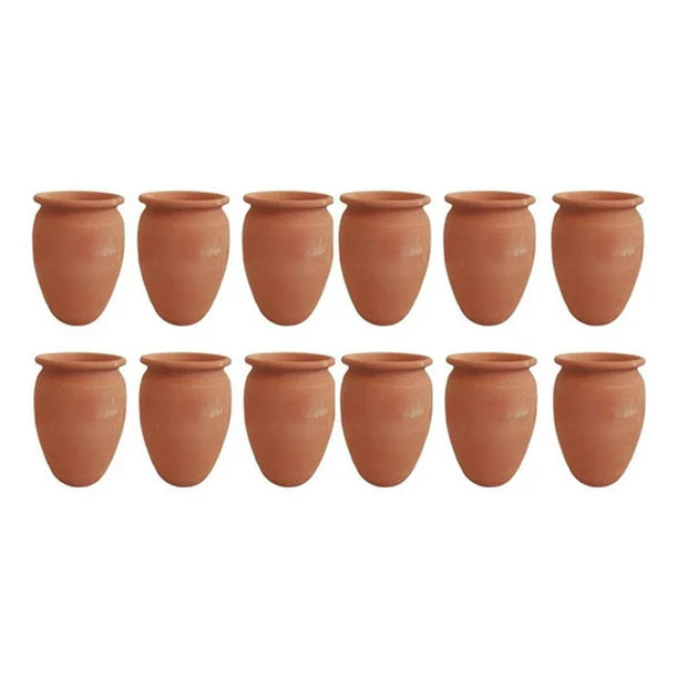 Authentic Mexican Cantaritos Clay Cocktail Cups Set 6 or 12 Traditional Pottery Glasses 13.5oz - Nativo
