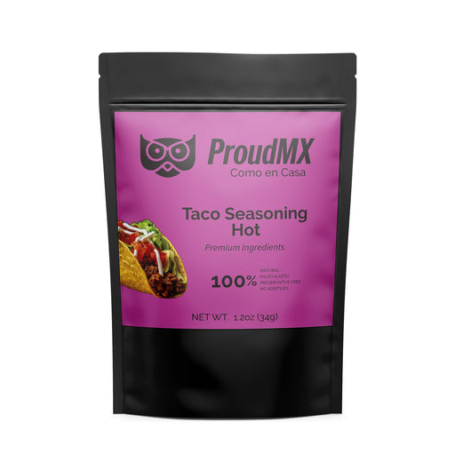 Original Taco Seasoning ProudMX - Authentic Natural Mexican Spice Blend (6 pack) Mild, Hot or Super Hot - Nativo