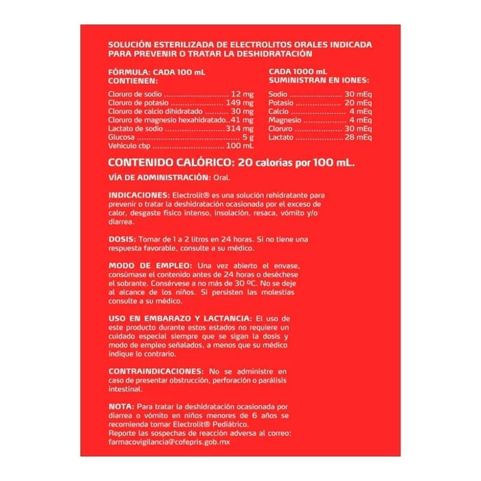 Electrolit Hydration Electrolyte Drinks, Sports Beverages with Electrolytes, Magnesium, Calcium & Potassium, Recovery Drink for Post Workout (6 pack) - Nativo