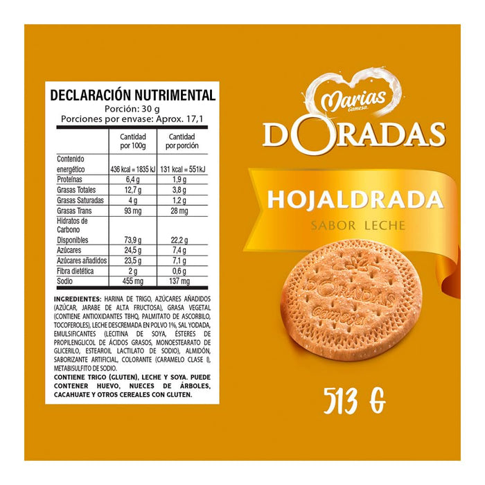 Gamesa Marias Doradas. Delicious Mexican Traditional Cracker Cookies 6Pack 513grs - Nativo