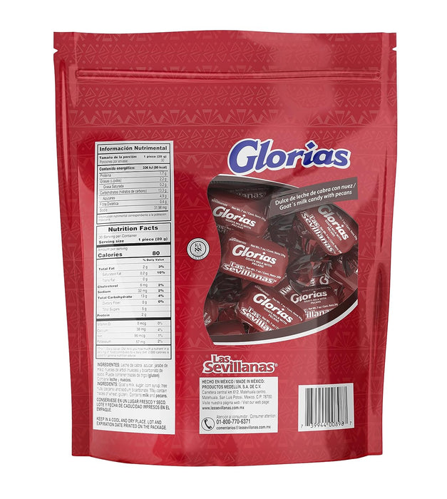 Las Sevillanas Glorias Goat Milk & Pecan Candy (30 in a Pack), 21.16 oz - Nativo