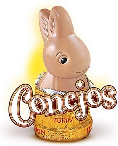 Turin Conejos Milk Chocolate Bunny Shape Giftcase 30 count With Ears, Perfect for Egg Hunting, Share with Family and Friends - Nativo