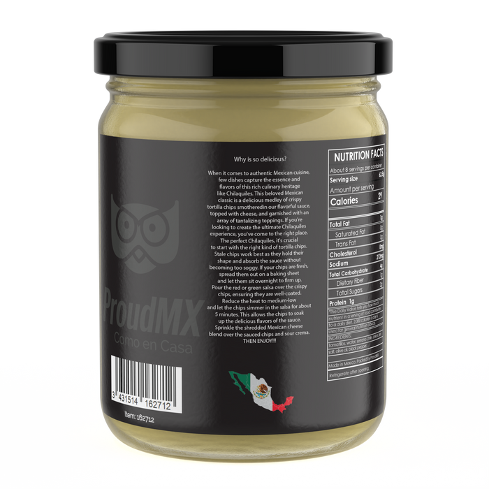 Authentic Mexican Green Sauce for Enchiladas and Chilaquiles ProudMX - Salsa verde - Nativo