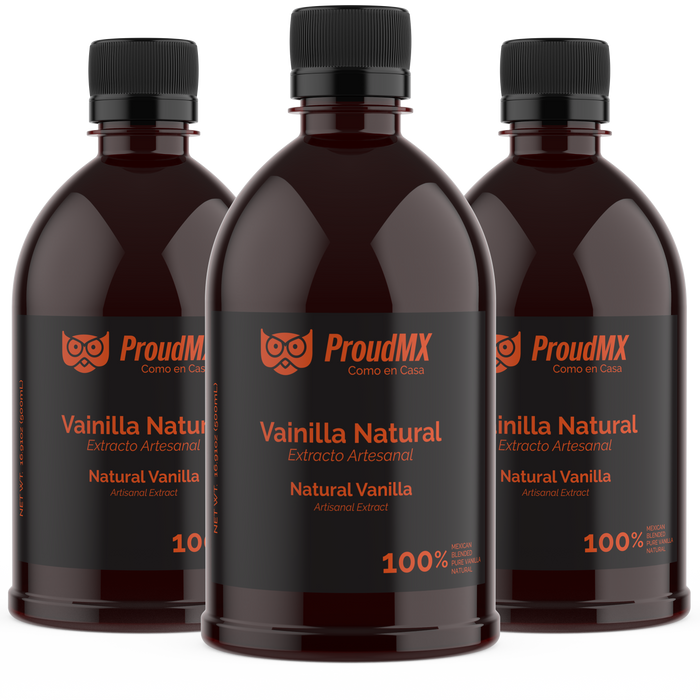 ProudMx Mexican Natural Vanilla Extract - Pure for Baking & Cooking , 16.91Oz Made from Authentic Mexican Vanilla Beans - Recipes for Culinary Excellence - Premium Vanilla for Exquisite Delights - Nativo