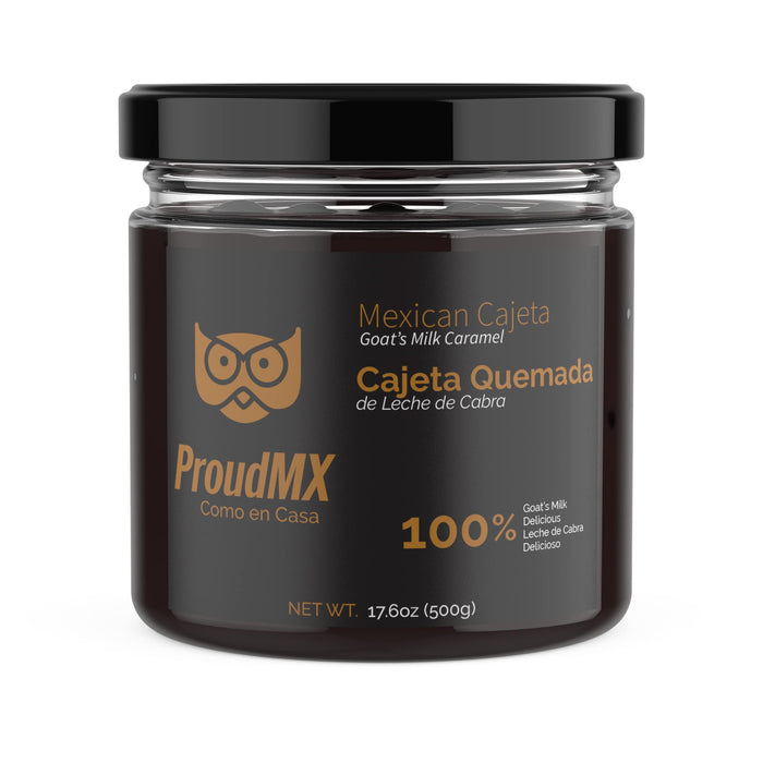 ProudMX Cajeta Quemada Mexicana - Mexican candy caramel made with Goat Milk, caramelo party snacks deserts 17.6oz (500g) - Nativo