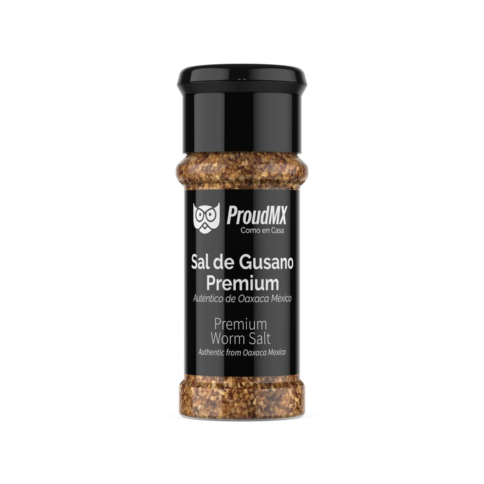 Premium Worm Salt ProudMX - Authentic Mexican Gourmet Seasoning from Oaxaca, Mexico - 2.4oz Jar - Nativo